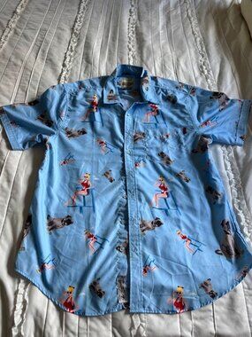 RSVLTS Mens Size Large The Sandlot Wendy Peffercorn and The Beast Short Sleeve